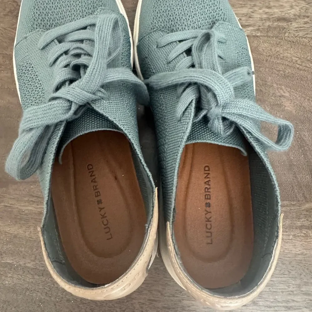 Lucky Brand Blue Gray Fashion Sneakers Shoes 8.5